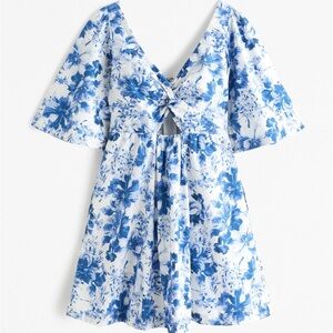 NWT Abercrombie Cutout Poplin Mini Dress